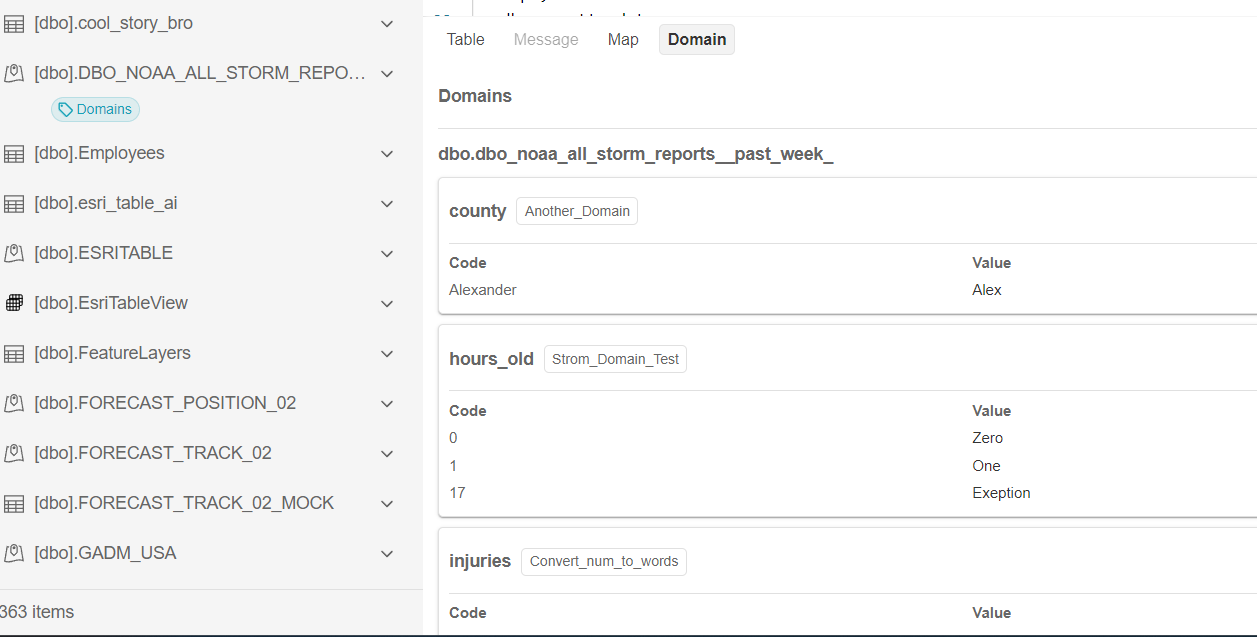 Domain Management Interface